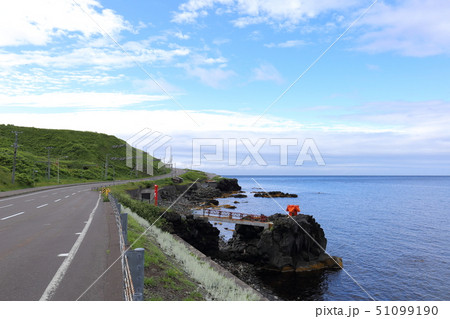 北海道 利尻島 北のいつくしま弁天宮の写真素材