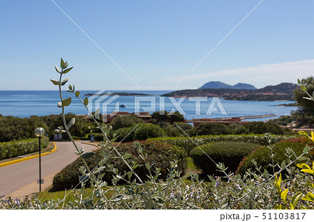 Costa Smeralda landscape with a view on the sea. Sardinia island Costa Smeralda landscape with a view on the sea. Sardinia island 51103817
