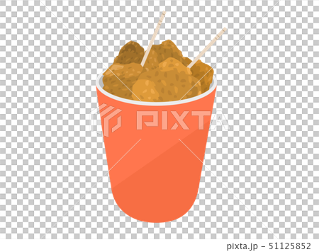 フライドチキンのイラスト素材