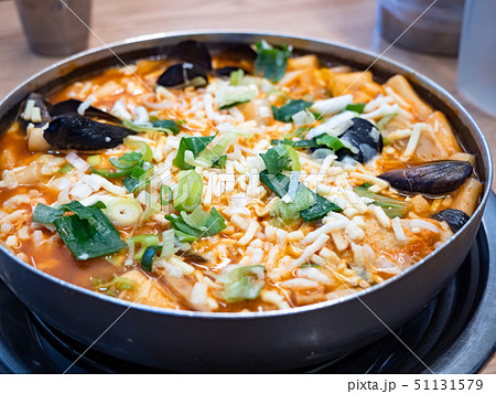 korean spicy stew called Budae Jjigae korean spicy stew called Budae Jjigae 51131579