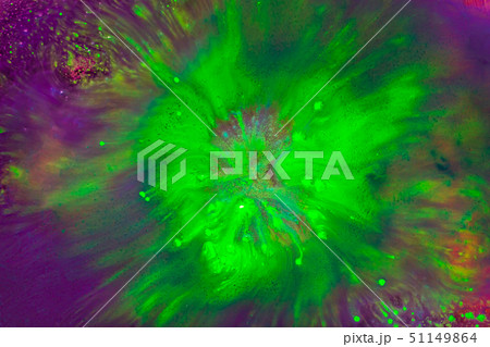 Colorful and creative abstract background of dye on glass 51149864