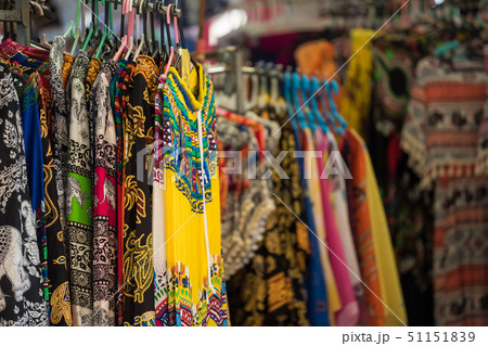 Woman dresses and pants in Thai market 51151839
