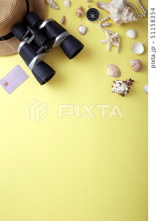 Flat lay summer vacation concept 51158354
