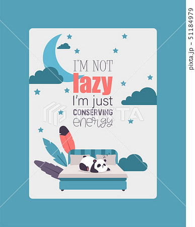 Panda vector bearcat chinese lazy bear sleeps in bed illustration backdrop of giant panda sleeping 51184979