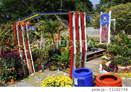 Small pocket garden made from recycle material 51192749