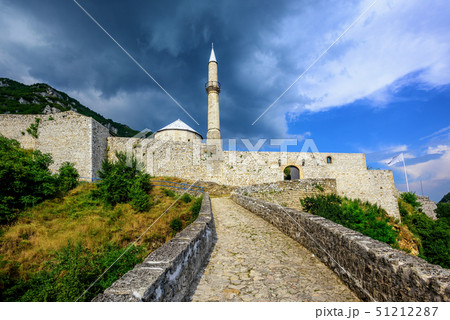 Stone fortress with a mosque in Travnik, Bosnia 51212287