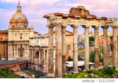 Roman Forum at sunset, Rome, Italy 51212341