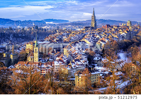 Bern Old Town on a winter day, Switzerland 51212975
