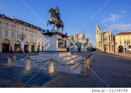 Piazza San Carlo in city center of Turin, Italy Piazza San Carlo in city center of Turin, Italy 51238749