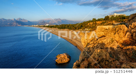 Antalya, Konyaalti sand beach, Turkey 51251446