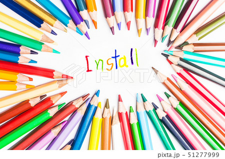 Install drawing by colour pencils  51277999