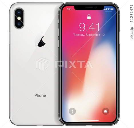 new phone front and white back vector drawing eps10 format isolated on white background 51281471