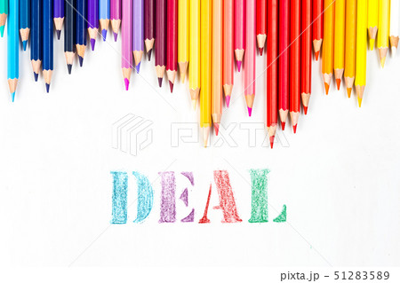 Deal drawing by colour pencils  51283589