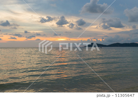 Beautiful sunset with landscape view from ao 51305647