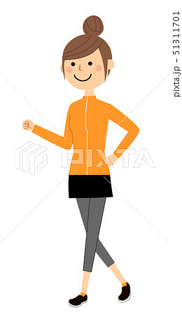 若い女性　ウォーキング 51311701