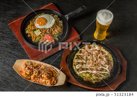 お好み焼き Okonomiyaki is a Japanese-style pancake 51323184
