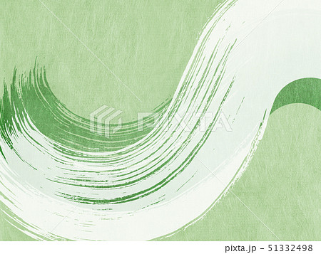 背景 和 和風 和柄 日本 和紙 筆 抹茶 緑のイラスト素材