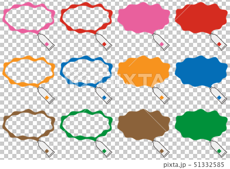 吹き出し　絵具 51332585