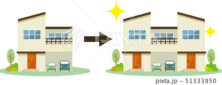 増築 住宅のイラスト素材