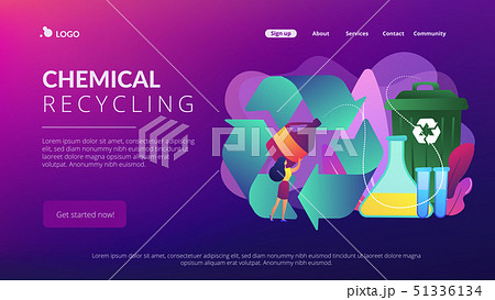 Chemical recycling concept landing page. 51336134