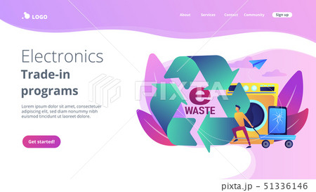 E-waste reduction concept landing page. 51336146