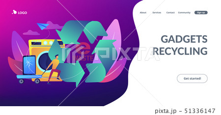 E-waste reduction concept landing page. 51336147