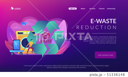 E-waste reduction concept landing page. 51336148