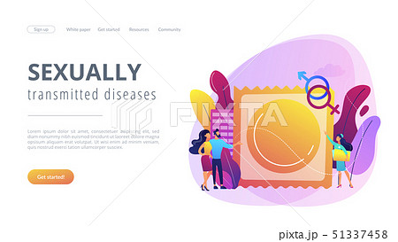 Sexually transmitted diseases concept landing page. 51337458