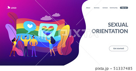 Sexuality and gender identity concept landing page. 51337485