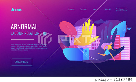 Sexual harassment concept landing page. 51337494