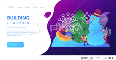 Winter outdoor fun concept landing page. 51337703