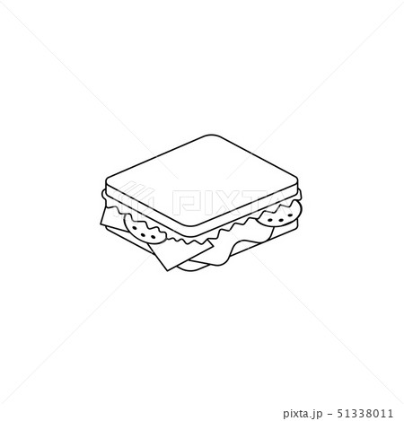 sandwich line icon. vector illustration black  51338011
