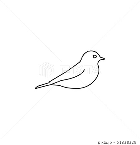 bird line icon. vector illustration black on white 51338329