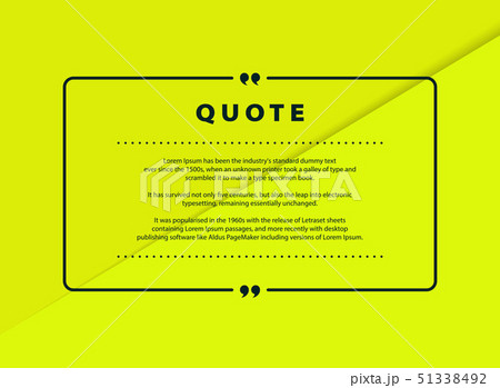 Abstract green paper cut quote vector design 51338492