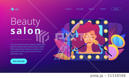 Beauty salon concept landing page. 51338566