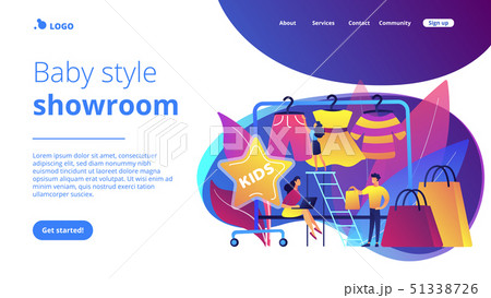 Kids fashion concept landing page. 51338726
