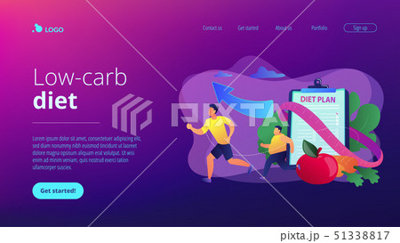 Weight loss diet concept landing page. Weight loss diet concept landing page. 51338817