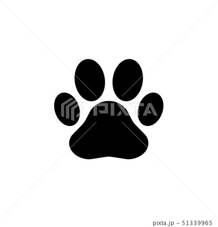 Paw Print icon. Vector black on white background 51339965