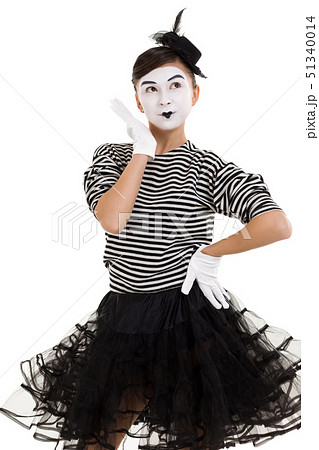 mime woman artist looking at camera 51340014