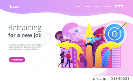 Career change concept landing page. 51340683