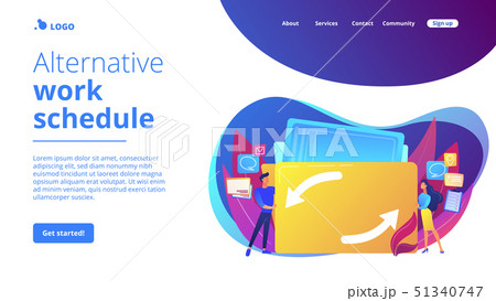 Job sharing concept landing page 51340747