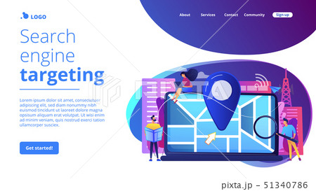 Local search optimization concept landing page 51340786