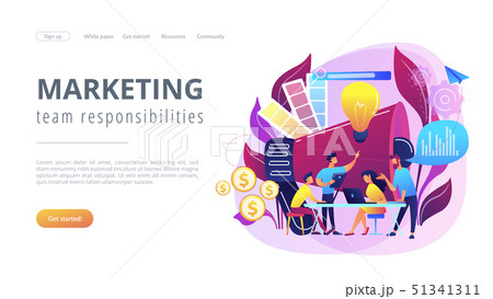 Digital marketing team concept landing page. 51341311