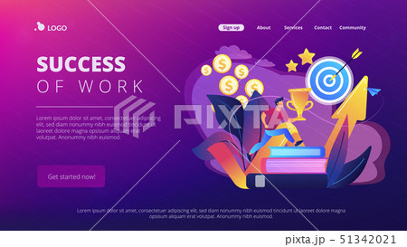 Motivation concept landing page. 51342021