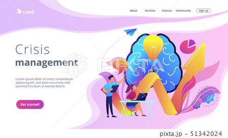 Innovative solution concept landing page. 51342024