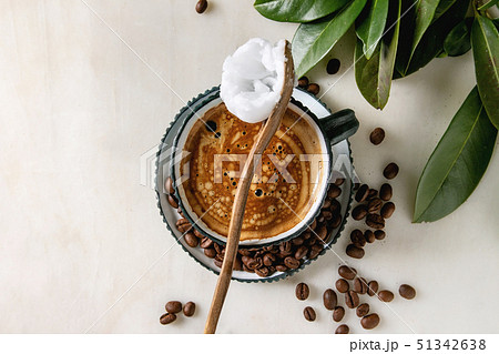 Bulletproof coffee with butter 51342638