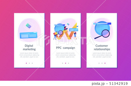 Digital marketing app interface template. 51342919