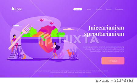 Raw veganism landing page template. 51343362