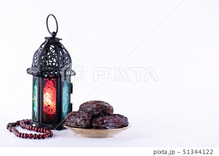 Ramadan food and drinks concept. Ramadan Lantern 51344122