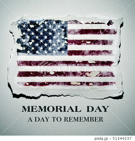 american flag and text memorial day 51344237
